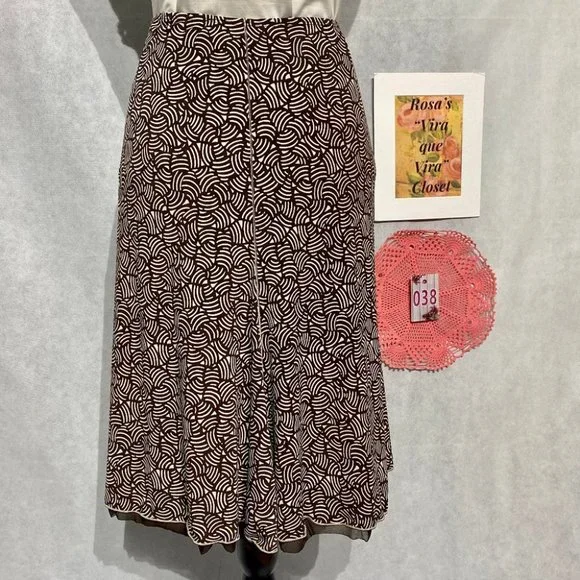 Max Studio Brown/Beige Skirt - Picture 3 of 8
